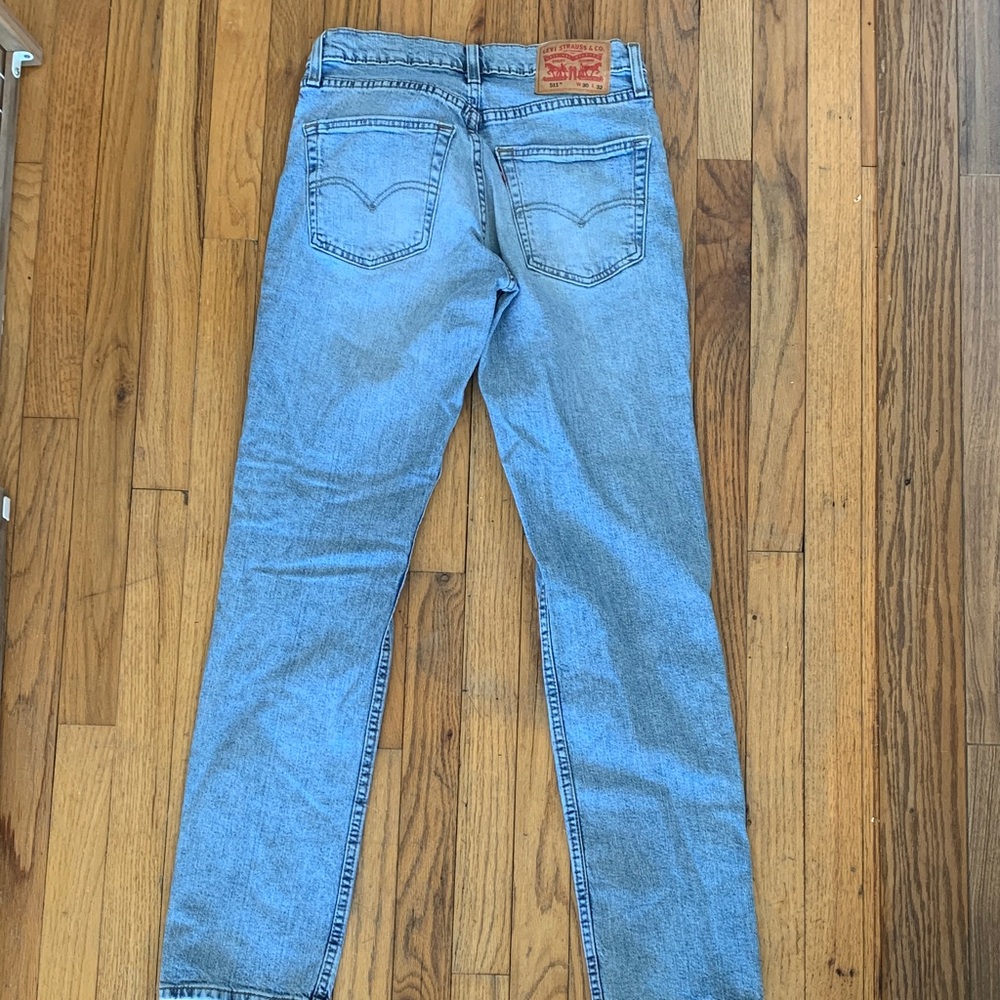 Levi's 511 Slim Straight Saddle-Ready Western Boyfriend  Blue Jeans 30x32 EUC
